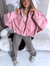 "MANAGE 32371" suede-like jacket - old pink